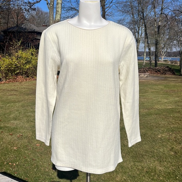 Worthington cotton-blend cream jersey L-XL - Picture 1 of 8